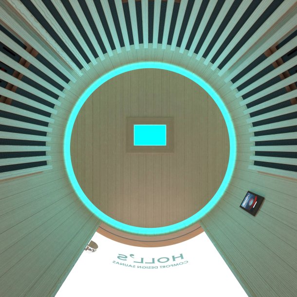 Sauna Moon Infrar&oslash;d Rund 1 plads tr&aelig;farve Holls